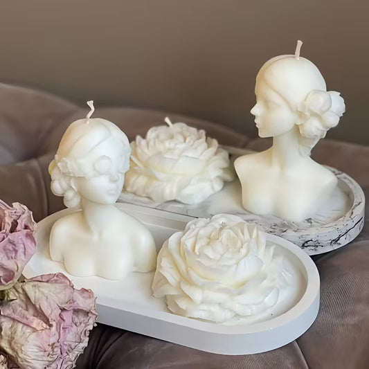 Blindfold Lady Sculpture Candle