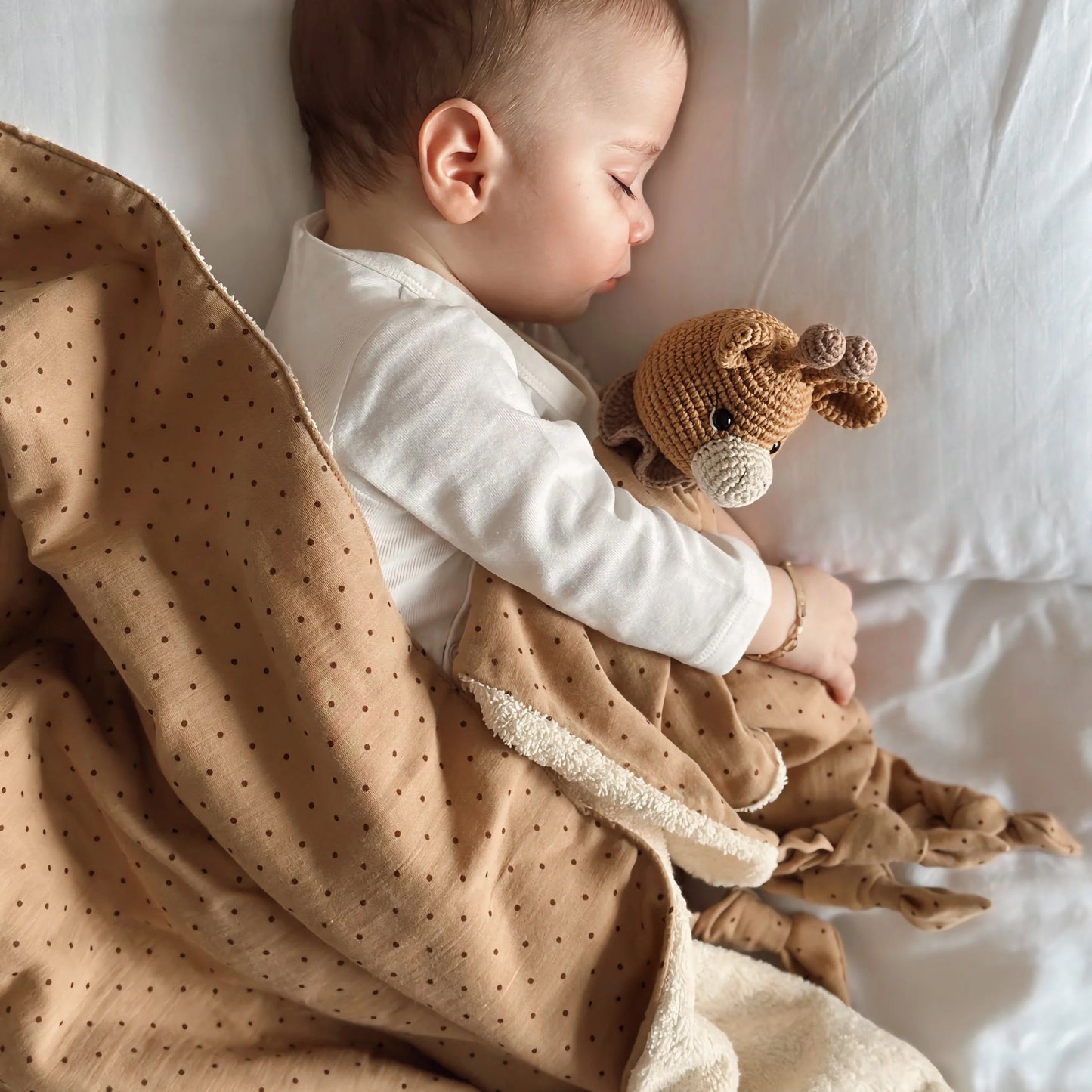 Amigurumi Giraffe Towel Muslin Blanket Sleeping Companion