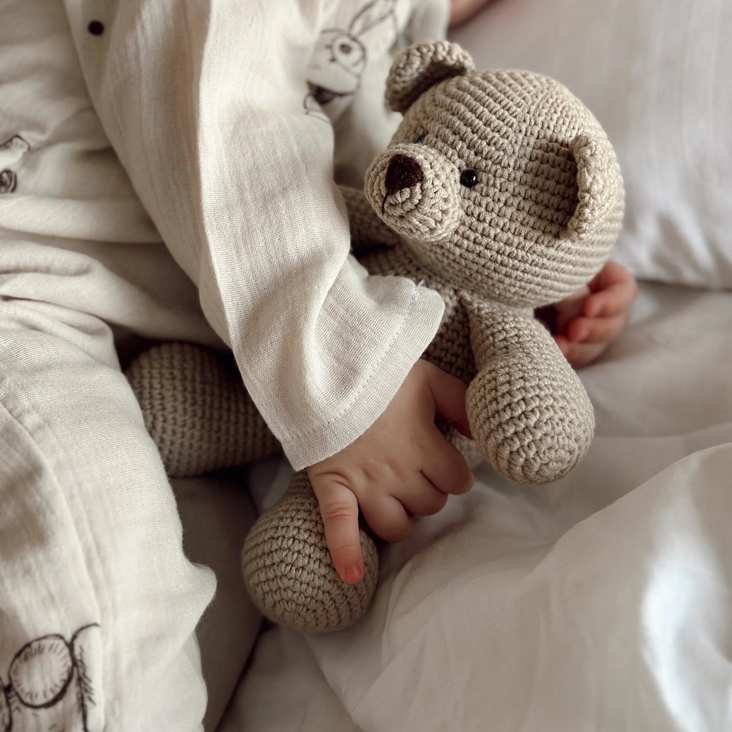 Muslin Mini Teddy Bear Baby Set