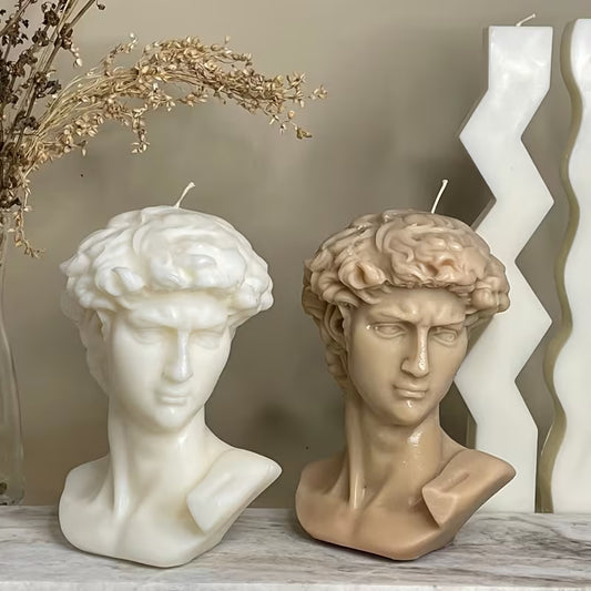 Mini David Bust Sculpture Candle