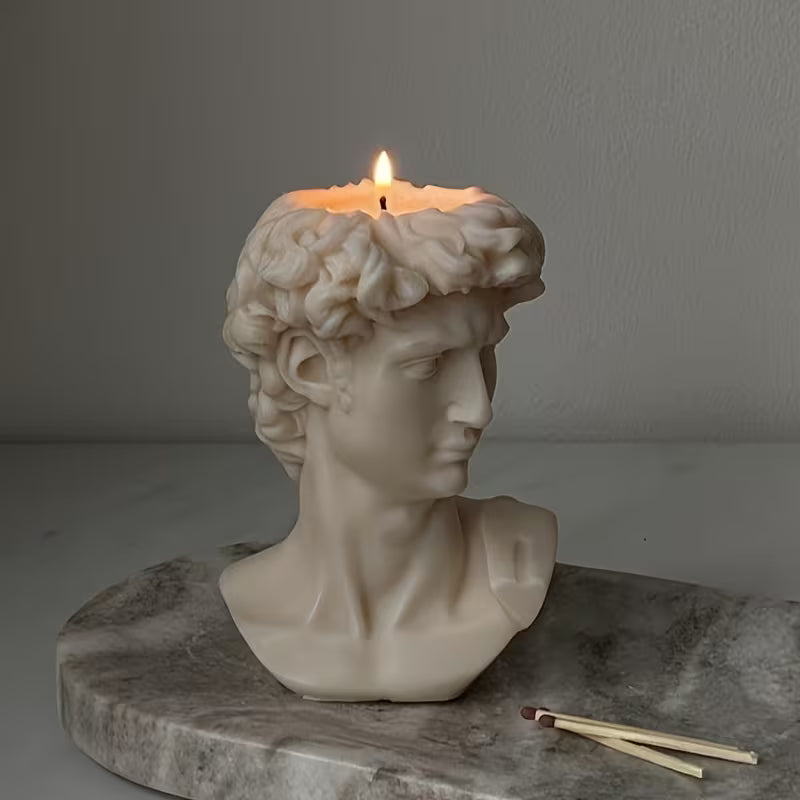 David Bust Sculpture Candle