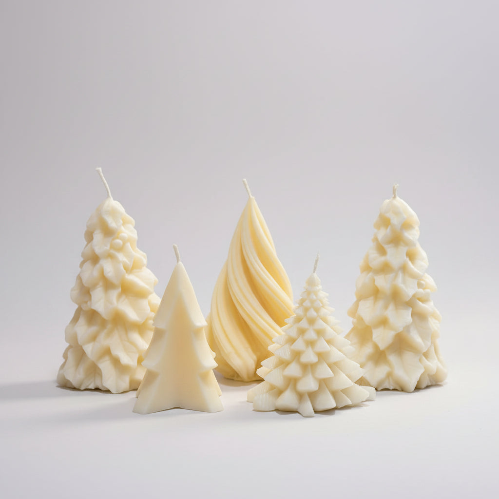 Christmas Tree Candle Collection | Handmade Soy Wax Candle | Holiday Decor | Christmas Gift | Festive Home Decoration