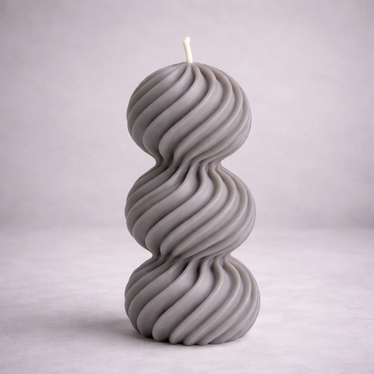 Striped Ball Pillar Candle