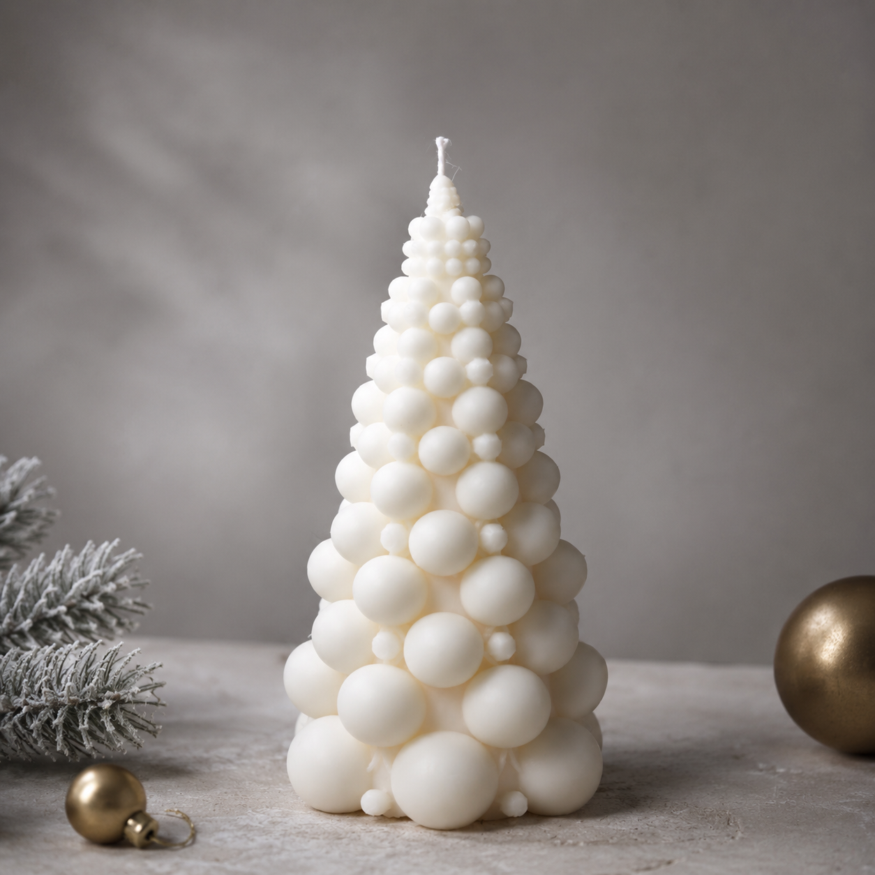 Winter Pearl Christmas Tree Candle | Handmade Luxury Soy Wax Candle