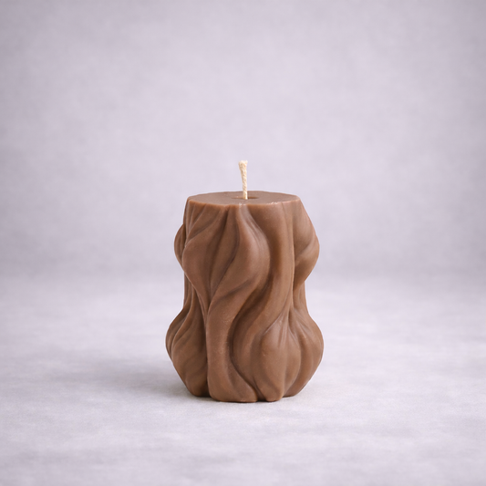 Irregular Wave Decorative Pillar Candle – Handmade Soy Wax Candle UK
