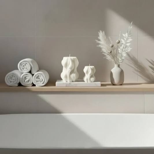 Düzensiz Dalgalı Sütun Mum (Küçük)