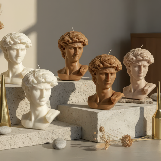 David Bust - Sculptural Candle – Luxury Soy Wax Candle. Luxury handcrafted soy wax Sculptural candle by Warm Warren London, designed for modern and timeless interiors. Uniq, luxury gift.