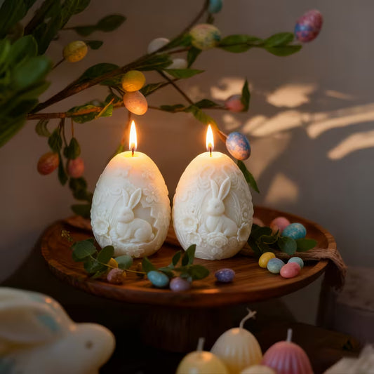 Rabbit Easter Egg Candle Set (2 pcs)