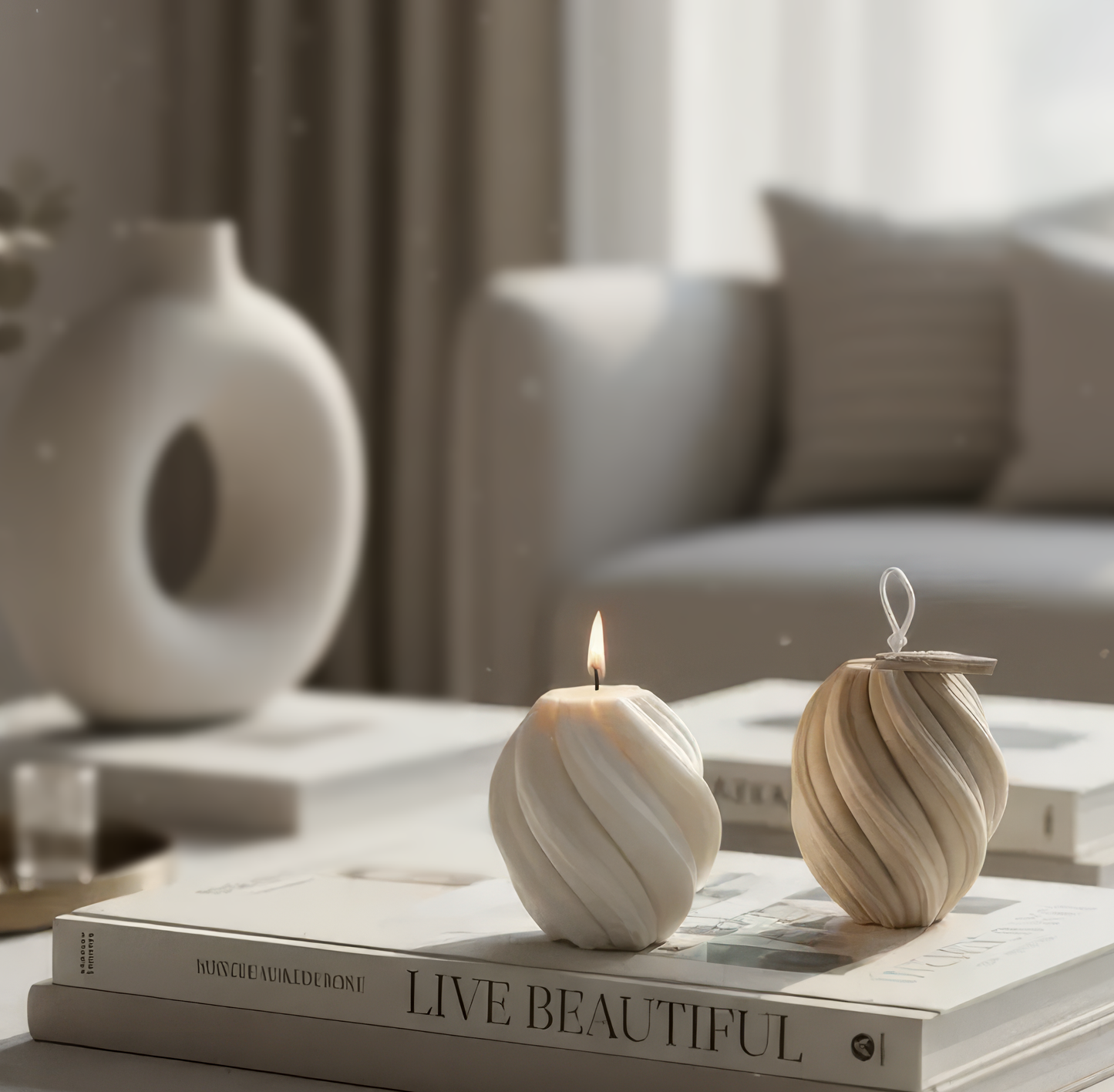 Eternal Swirl Pillar Candle