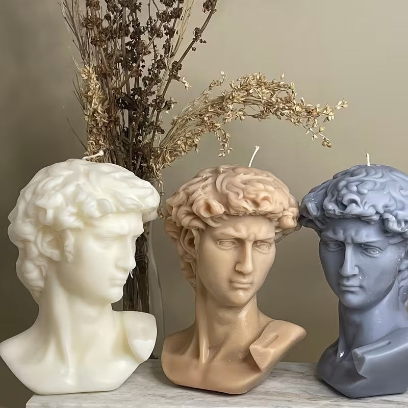 Mini David Bust Sculpture Candle