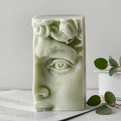 Michelangelo David Face Sculpture Candle