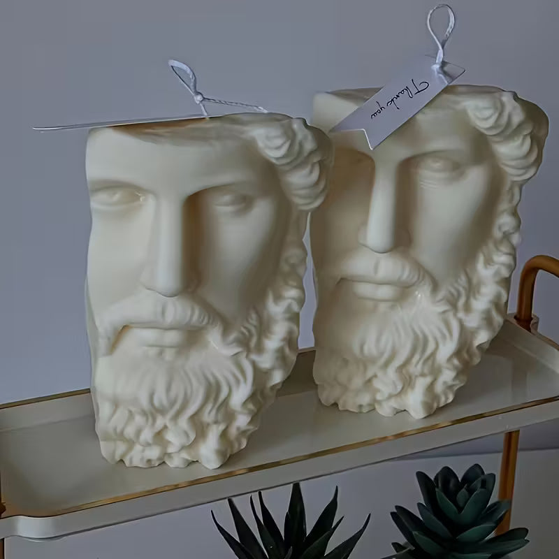 Zeus Bust Sculpture Candle