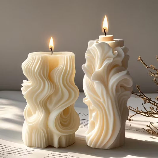 Floral Pillar Candle