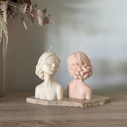 Blindfold Lady Sculpture Candle