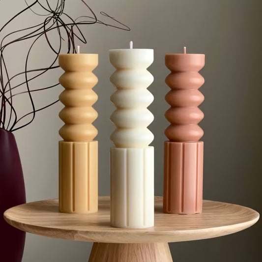 Spiral Round Pillar Candle