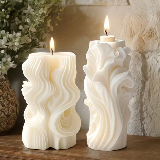 Floral Pillar Candle