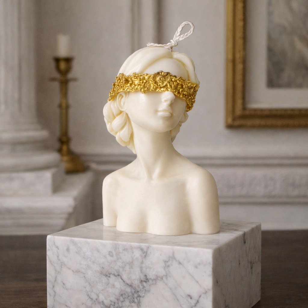 Blindfold Lady- Sculpture Candle