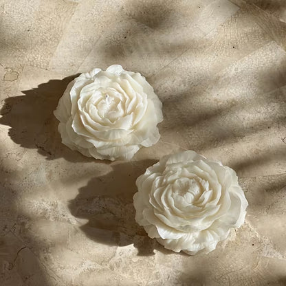 Peony Sculpture Candle Set 2pc