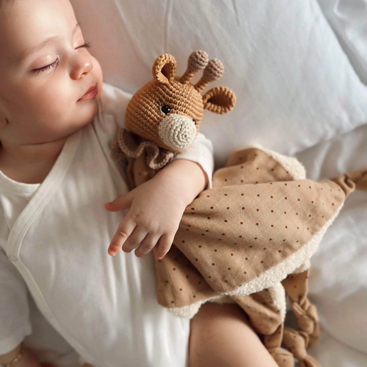 Amigurumi Giraffe Towel Muslin Blanket Sleeping Companion