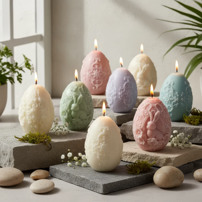 Rabbit Easter Egg Candle Set (2 pcs)