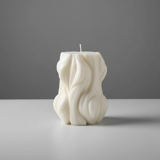 Irregular Wave Pillar Candle (Small)