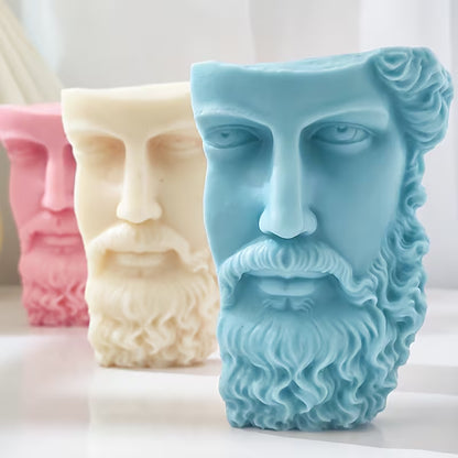 Zeus Bust Sculpture Candle