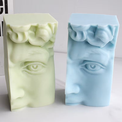 Michelangelo David Face Sculpture Candle