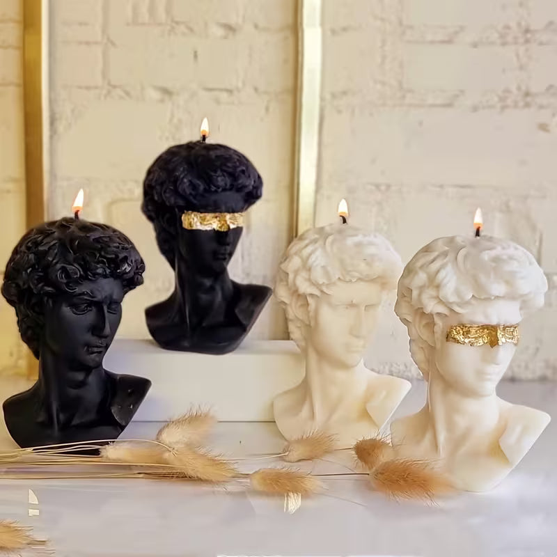 Mini David Bust Sculpture Candle