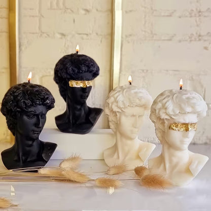 Mini David Bust Sculpture Candle