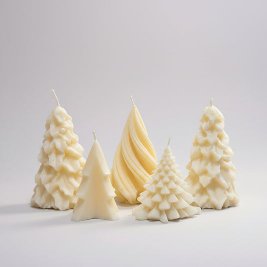 Christmas Tree Candle Collection | Handmade Soy Wax Candle | Holiday Decor | Christmas Gift | Festive Home Decoration