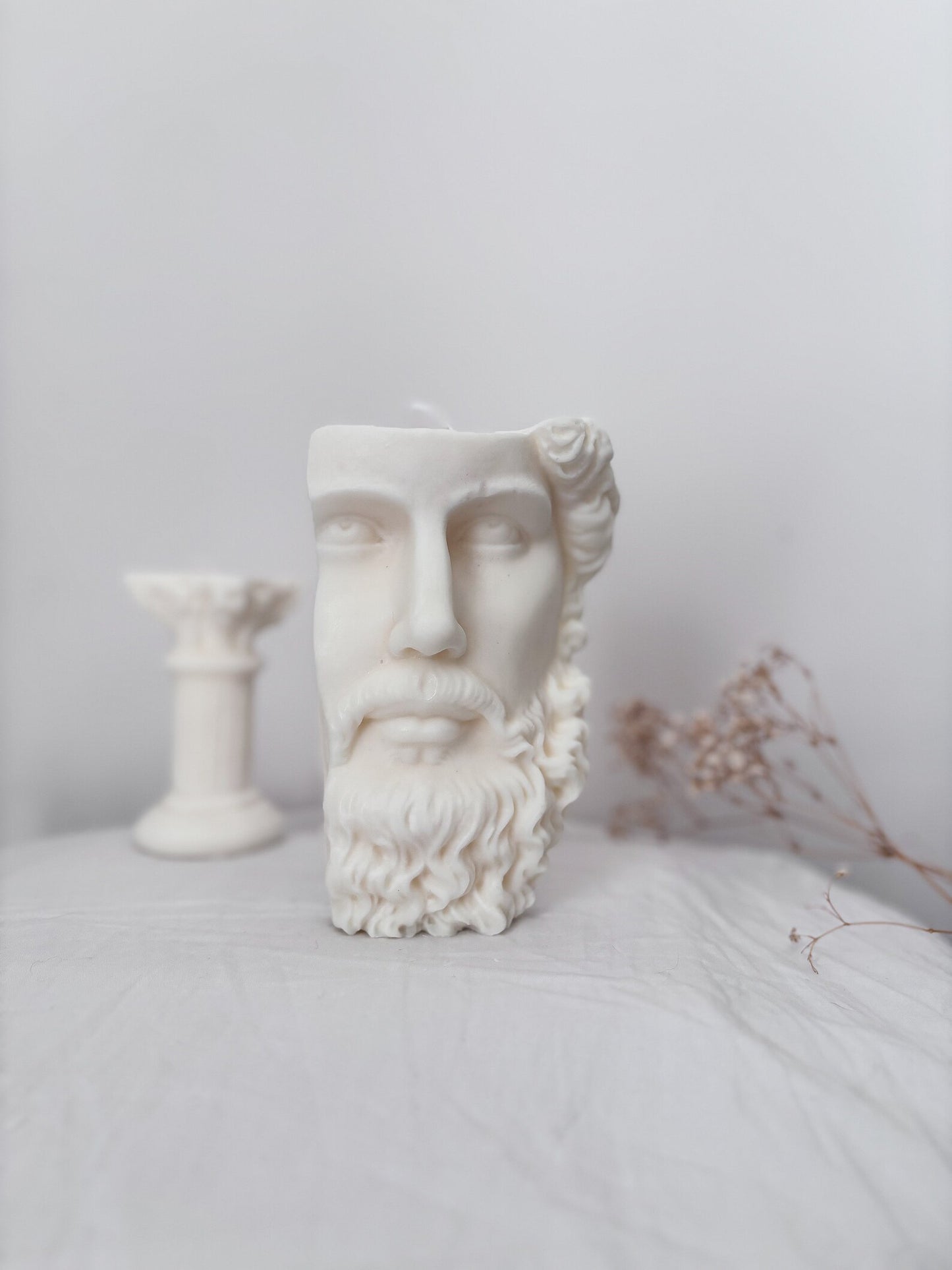 Zeus Bust Sculpture Candle