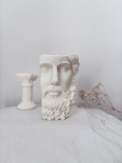Zeus Bust Sculpture Candle