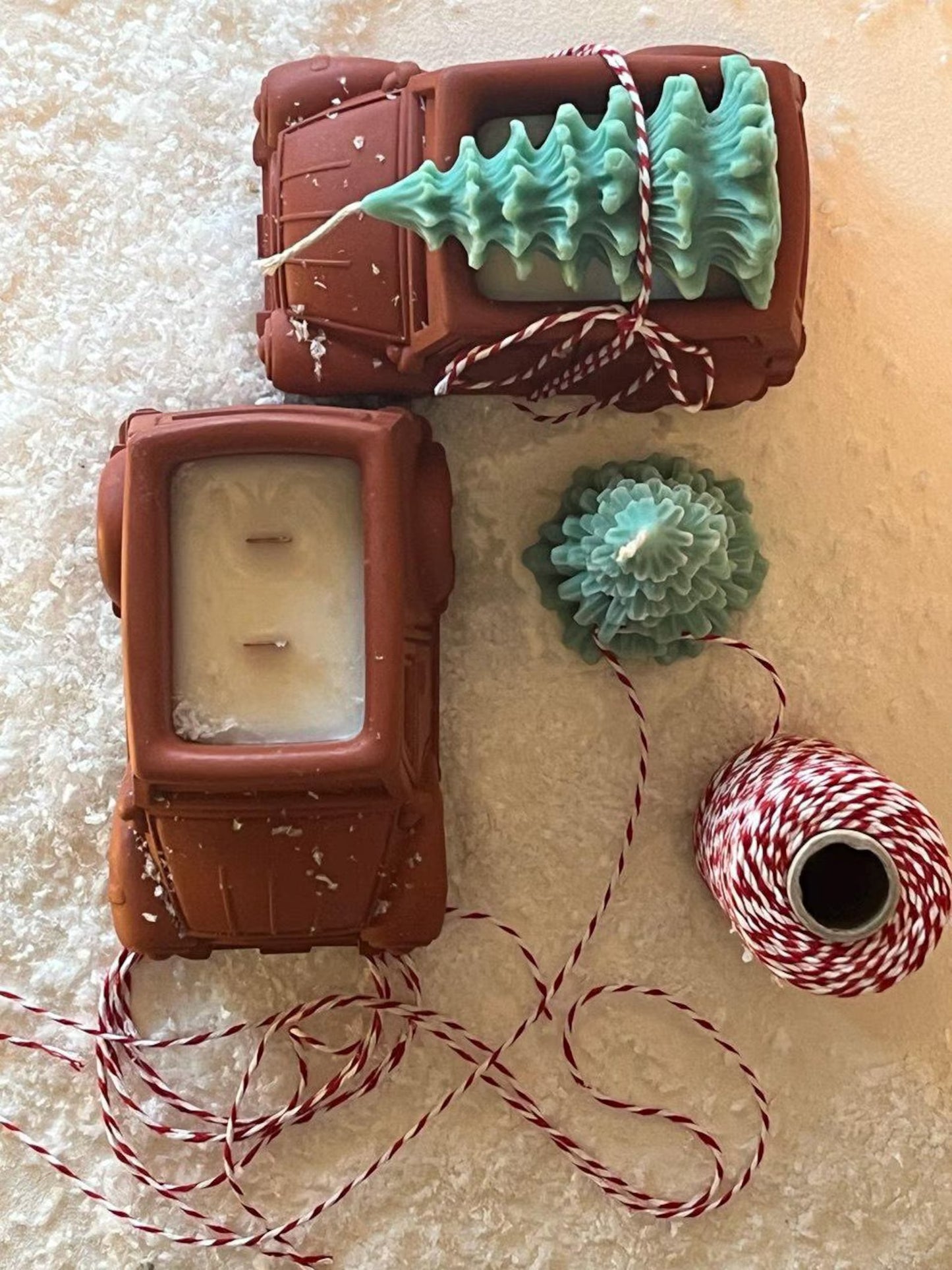 Christmas Car Candle • Handmade Coconut Wax Candle with Winter Scent