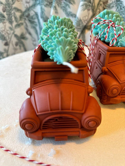 Christmas Car Candle • Handmade Coconut Wax Candle with Winter Scent