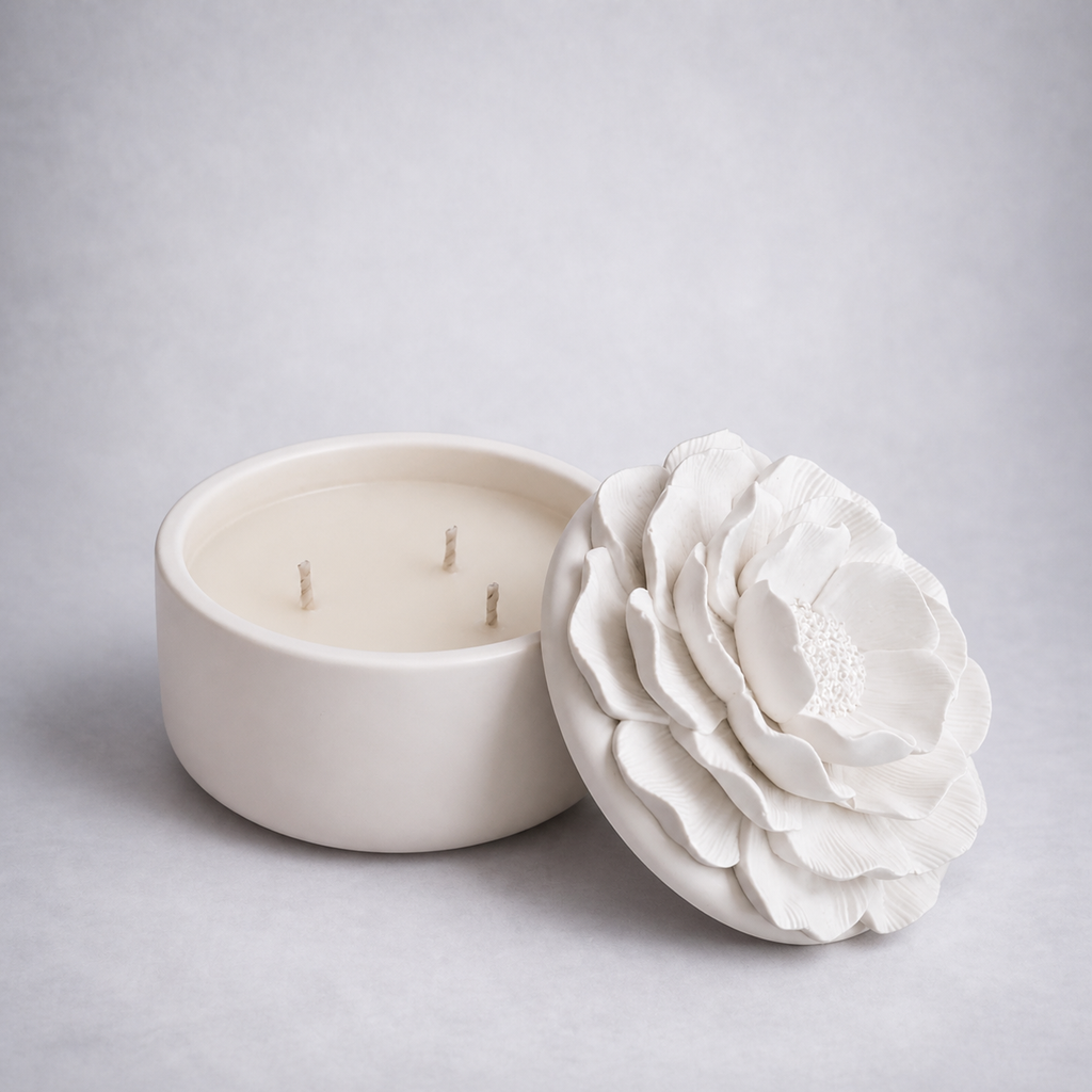 Pearl Bloom 3-Wick Scented Soy Wax Container Candle