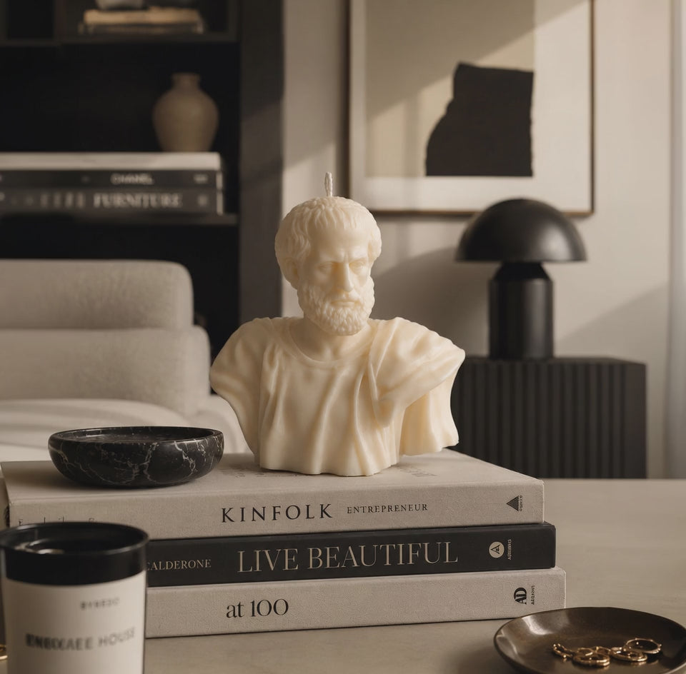 Aristotle Bust – Large Sculptural Candle