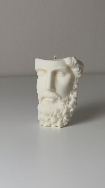 Zeus Bust Sculpture Candle