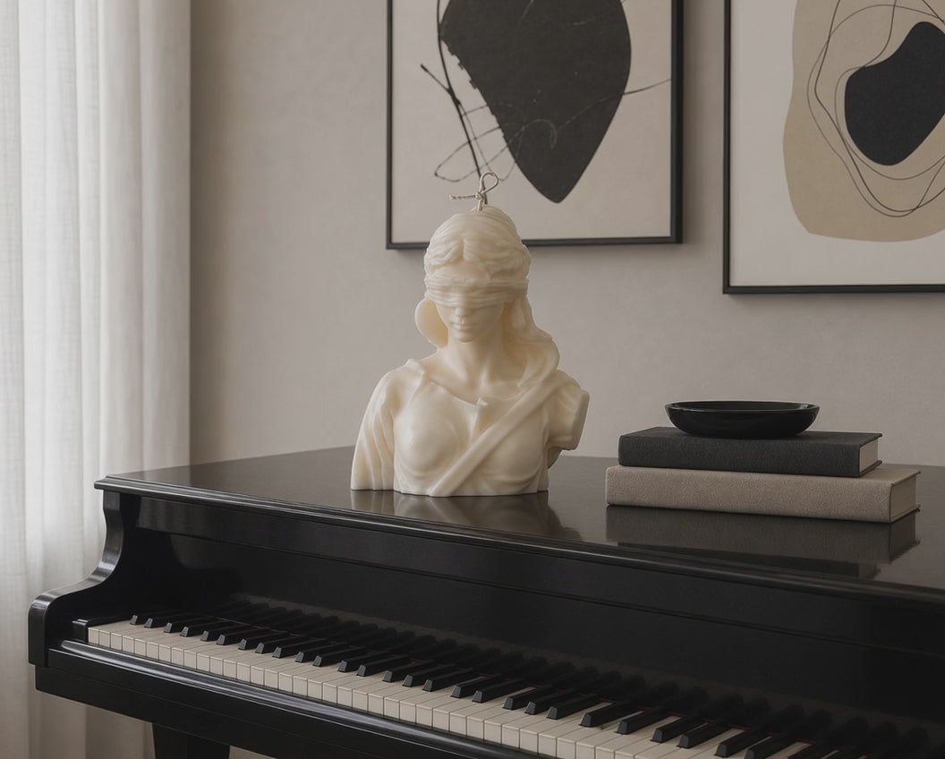 Themis - Large Blindfold Sculpture Candle