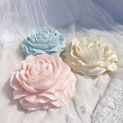 Peony Sculpture Candle Set 2pc