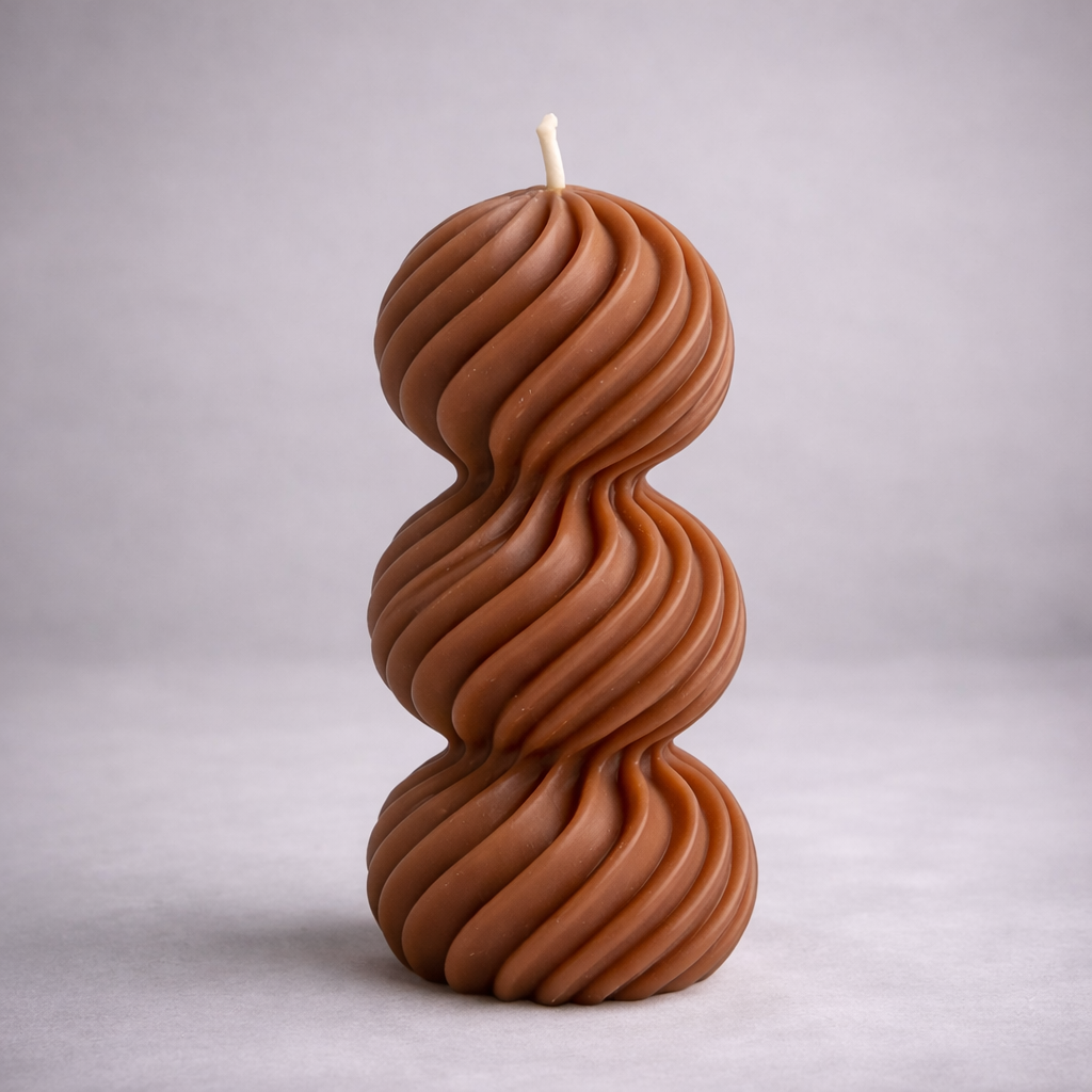 Çizgili Toplu Sütun Mum