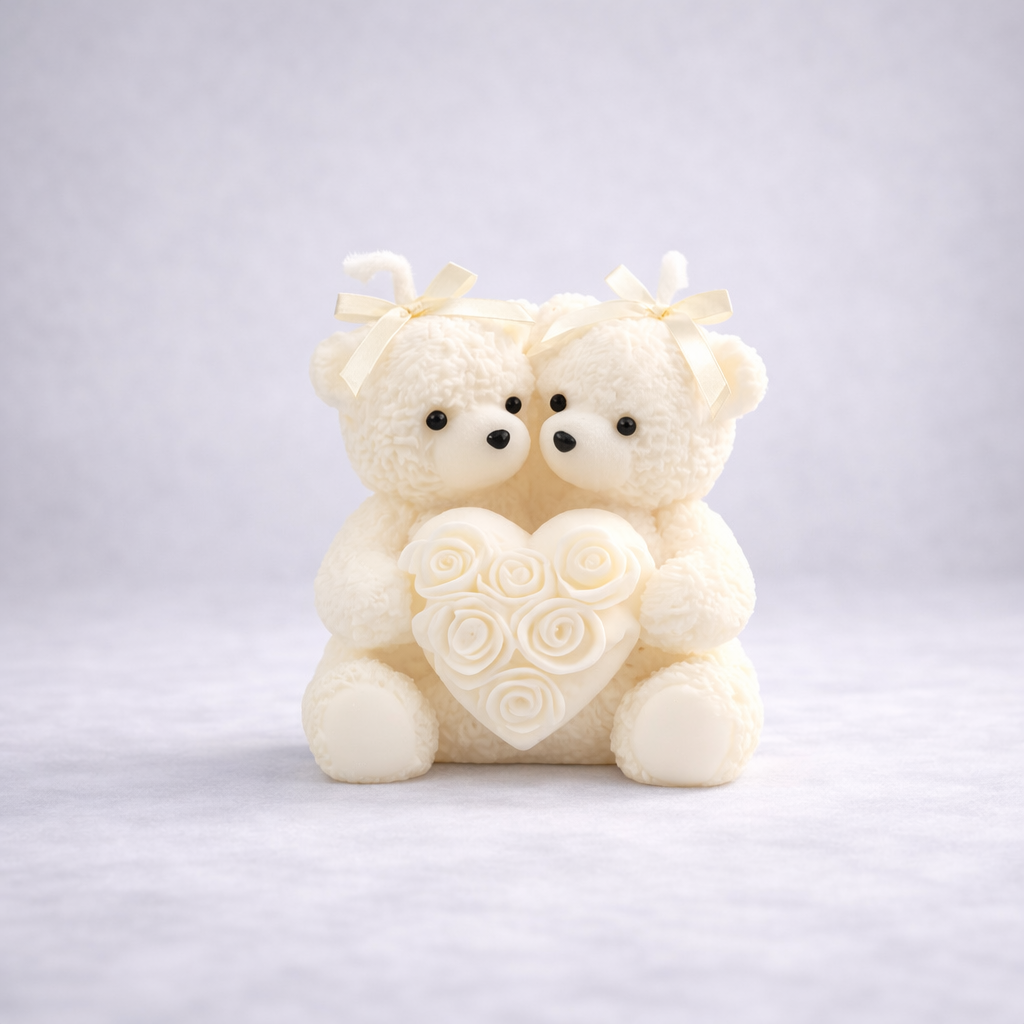 Couple Lover Bears - Sculptural Candle