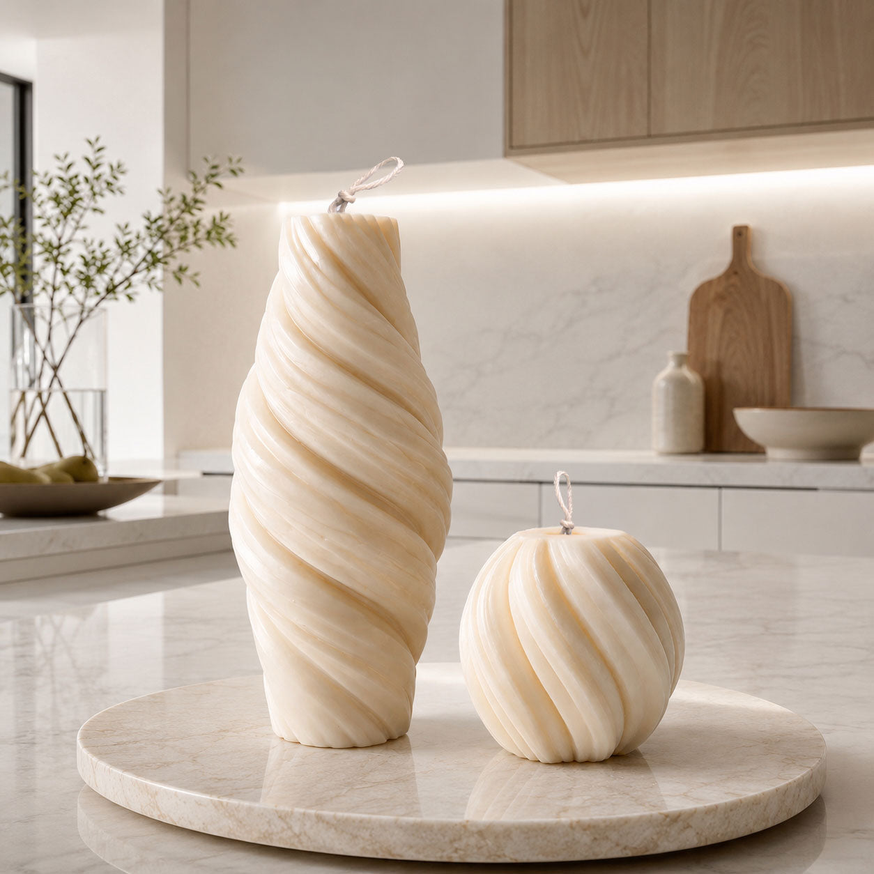 Swirl - Pillar Candle