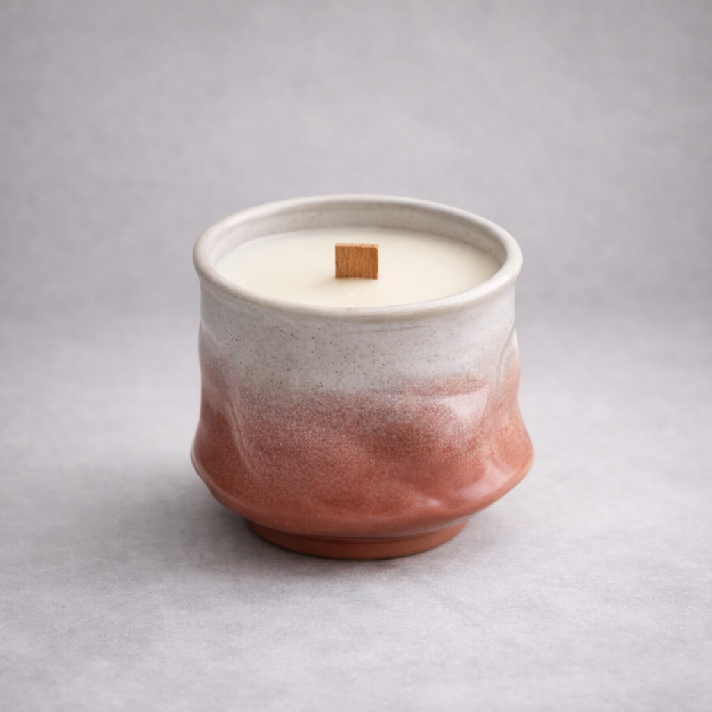 Nori Wood Wick Scented Candle – Ceramic Vessel Soy Wax Candle