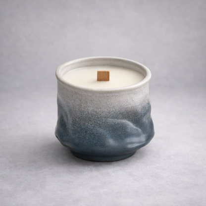Nori Wood Wick Scented Candle – Ceramic Vessel Soy Wax Candle