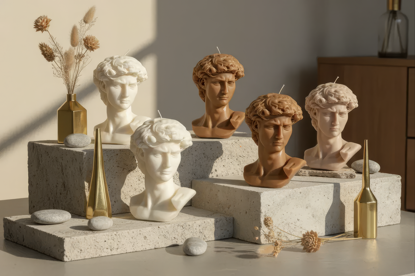 David Bust Sculpture Candle