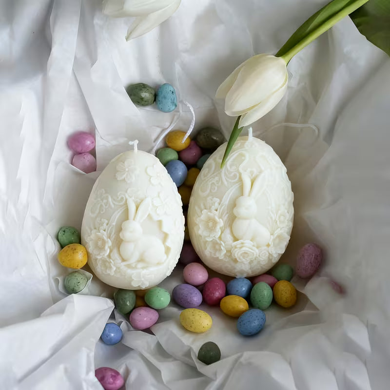 Rabbit Easter Egg Candle Set (2 pcs)