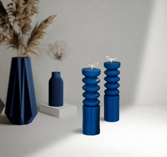 Spiral Yuvarlak Sütun Mum