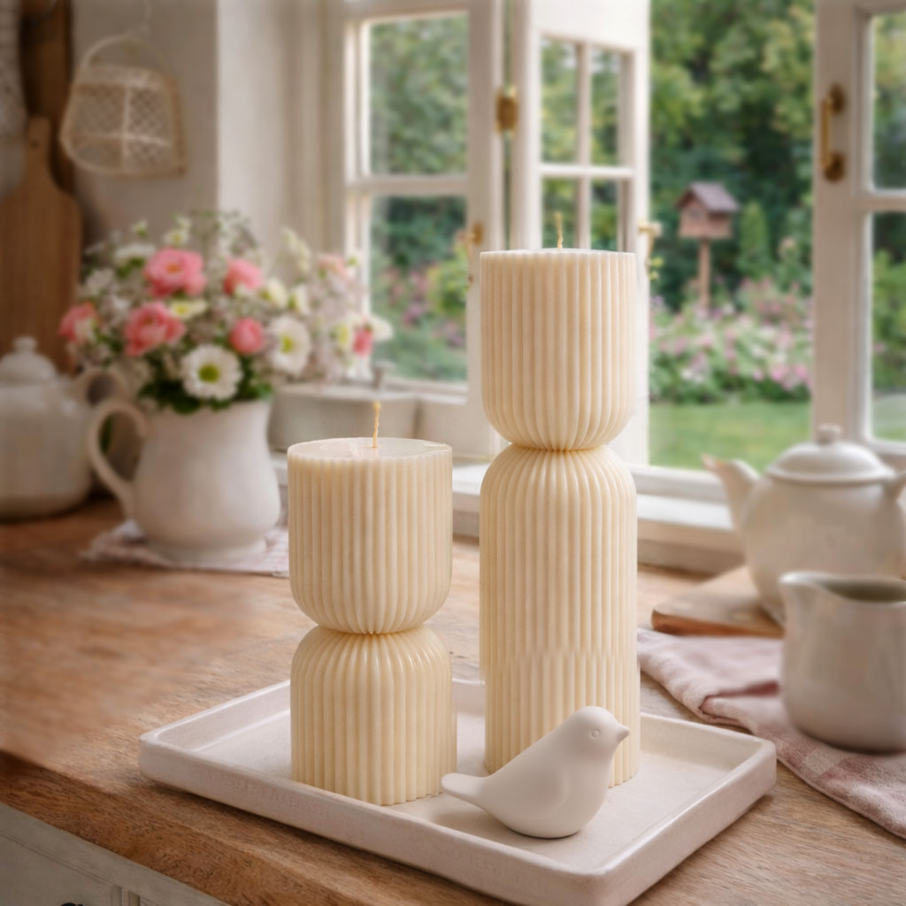 Ribbed - Pillar Candle
