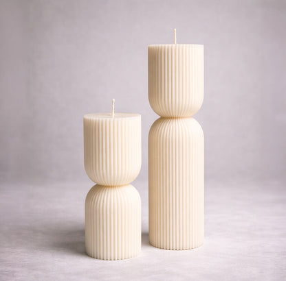 Ribbed - Pillar Candle