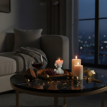 Blindfold Lady Sculpture Candle